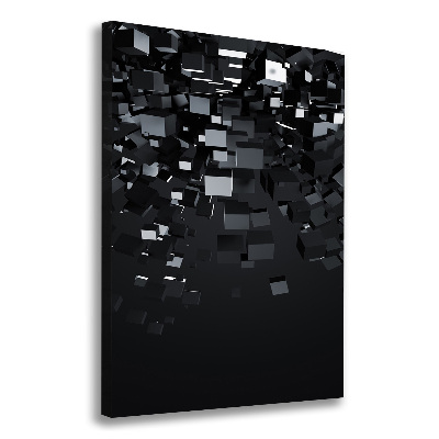 Tableau photo sur toile Abstraction 3D Cubes noirs