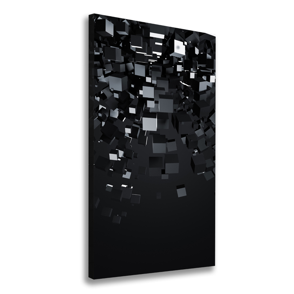 Tableau photo sur toile Abstraction 3D Cubes noirs