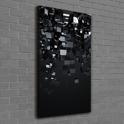 Tableau photo sur toile Abstraction 3D Cubes noirs