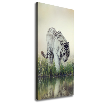 Tableau imprimé sur toile Tigre blanc