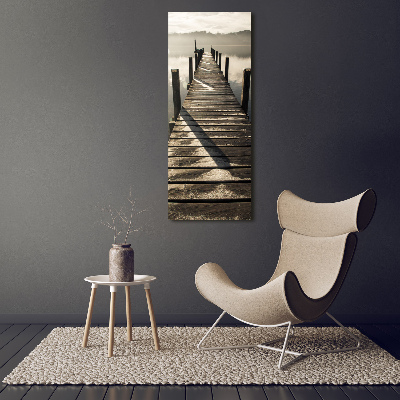 Tableau sur toile Jetée en bois eau