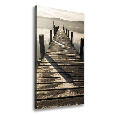 Tableau sur toile Jetée en bois eau