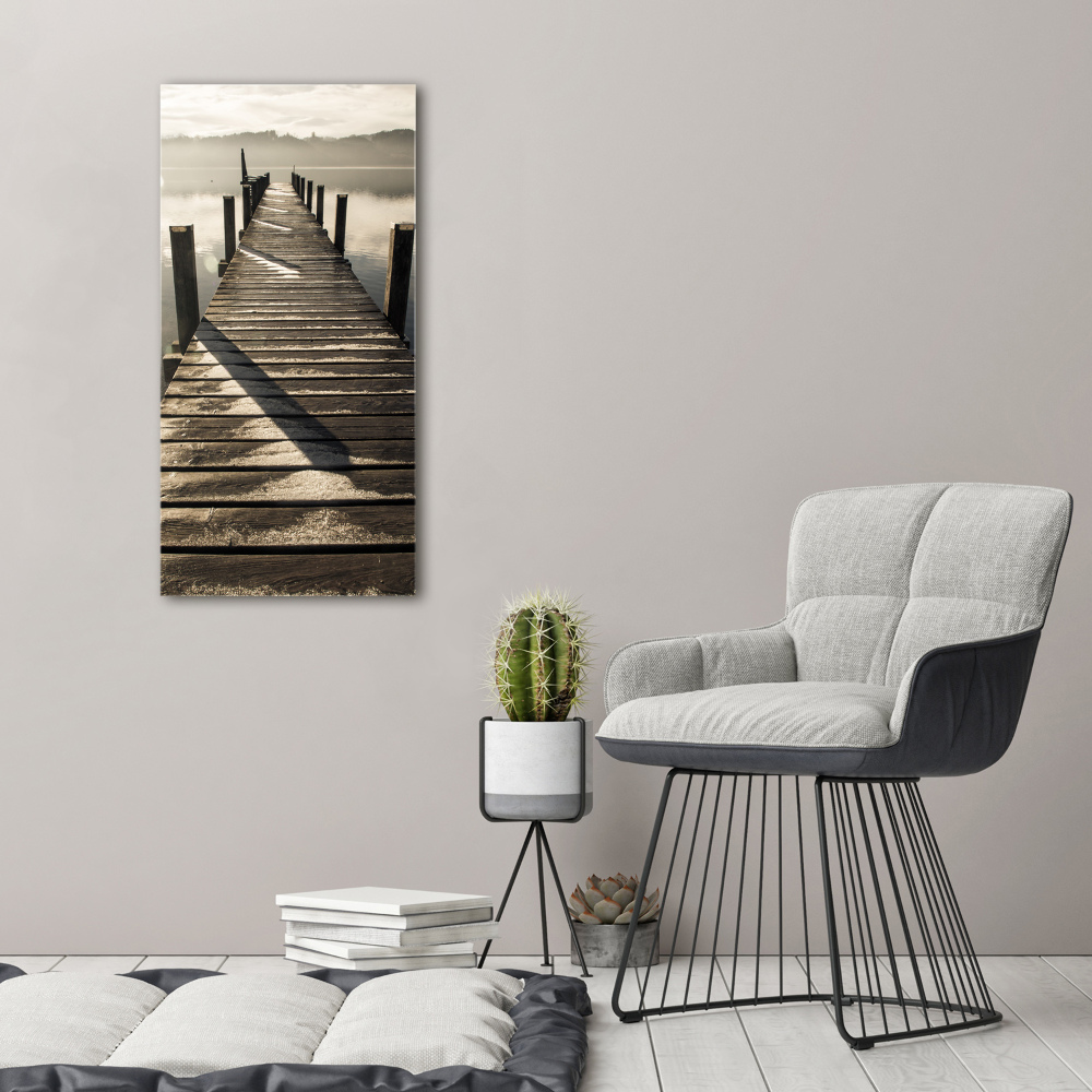 Tableau sur toile Jetée en bois eau