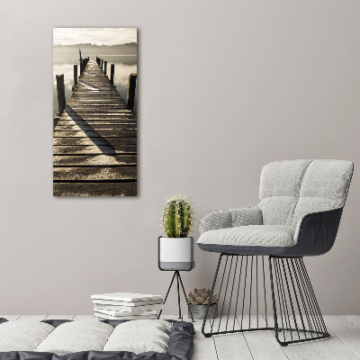 Tableau sur toile Jetée en bois eau