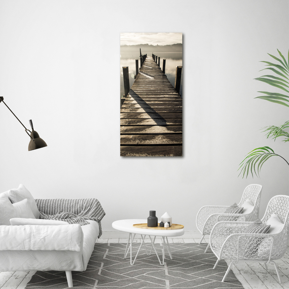 Tableau sur toile Jetée en bois eau