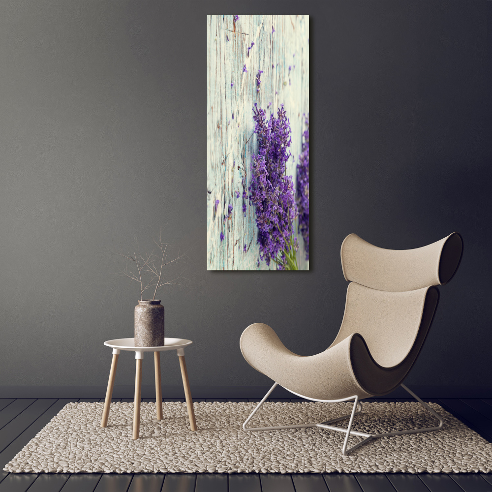 Tableau mural sur toile Lavande sur bois