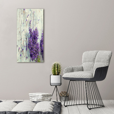 Tableau mural sur toile Lavande sur bois