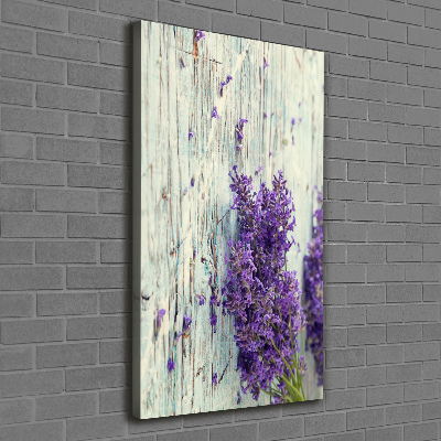 Tableau mural sur toile Lavande sur bois