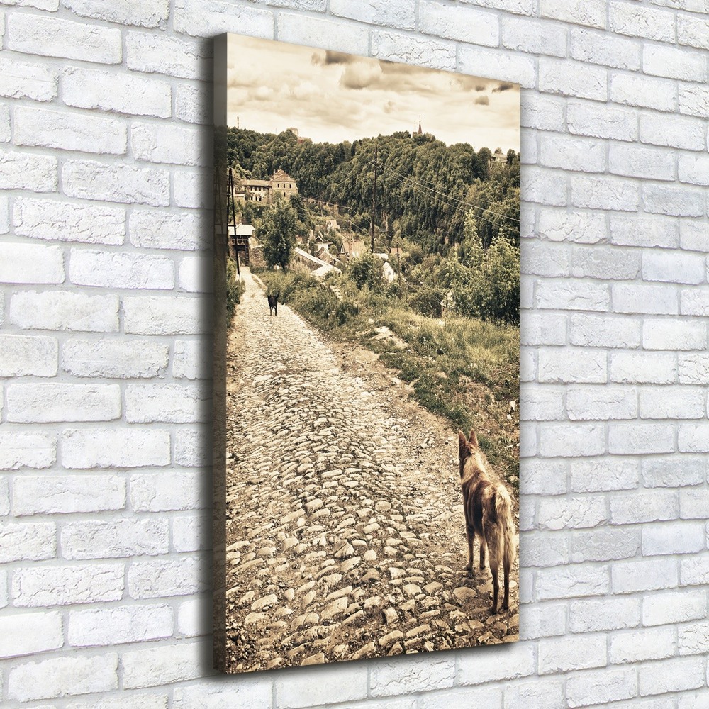 Tableau sur toile Deux chiens de montagne