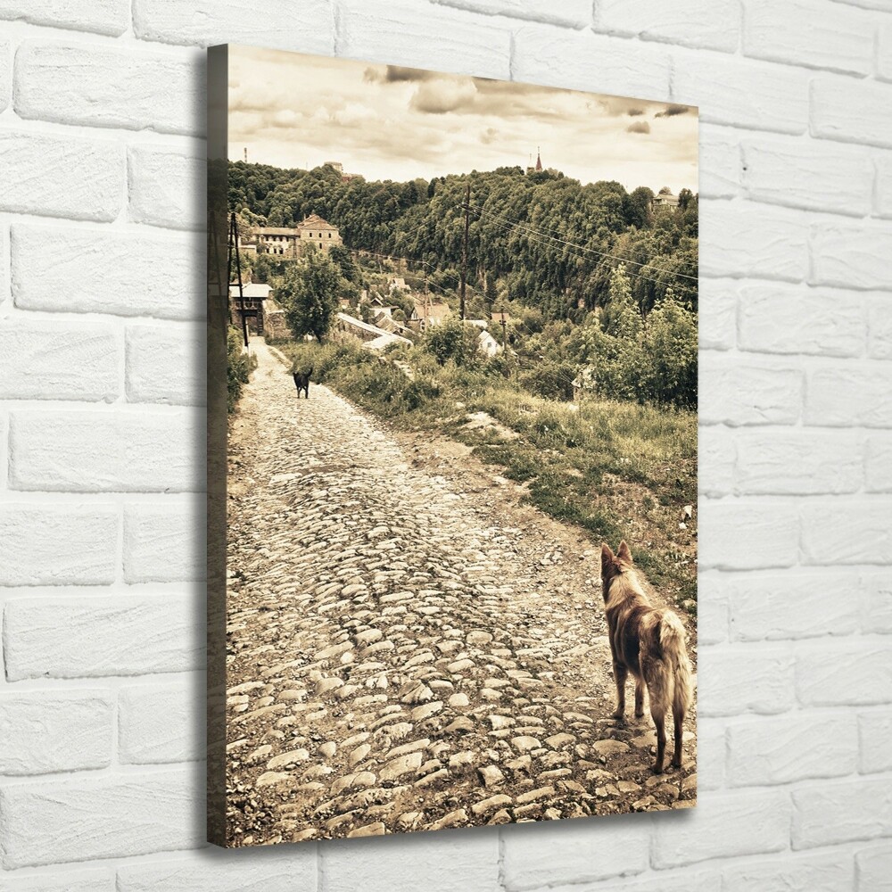 Tableau sur toile Deux chiens de montagne