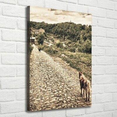 Tableau sur toile Deux chiens de montagne