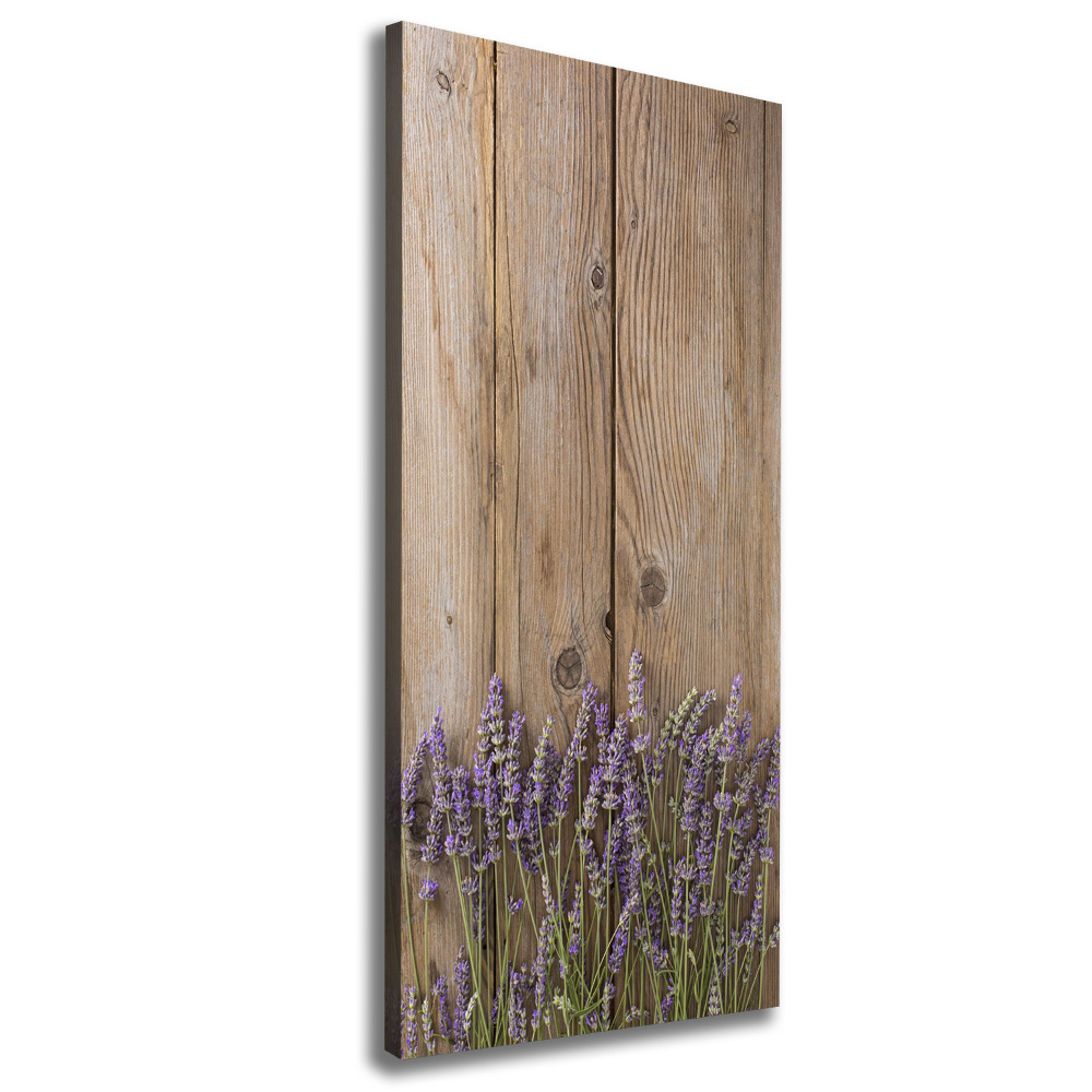 Tableau sur toile Lavande sur bois