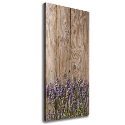 Tableau sur toile Lavande sur bois