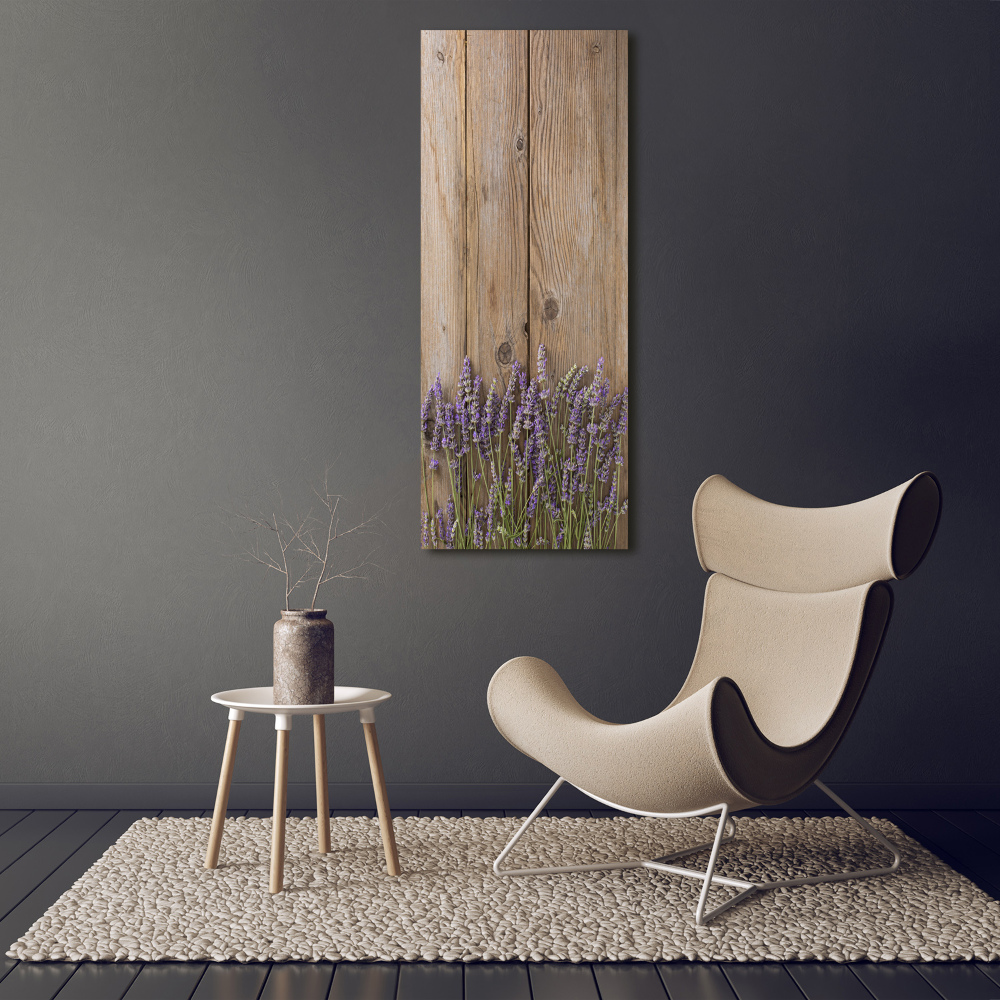 Tableau sur toile Lavande sur bois