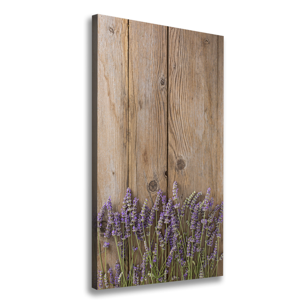 Tableau sur toile Lavande sur bois