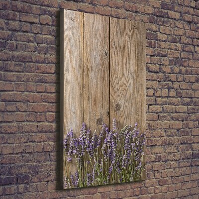 Tableau sur toile Lavande sur bois