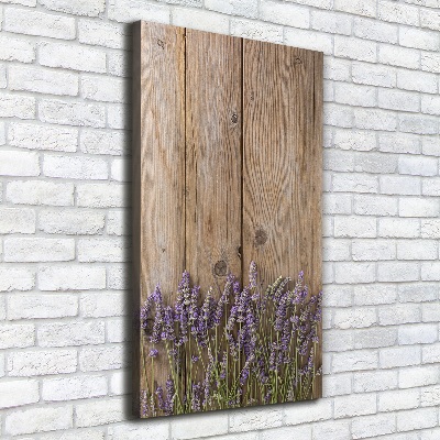 Tableau sur toile Lavande sur bois