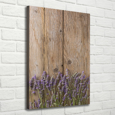 Tableau sur toile Lavande sur bois