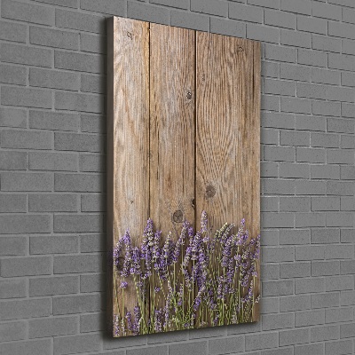 Tableau sur toile Lavande sur bois