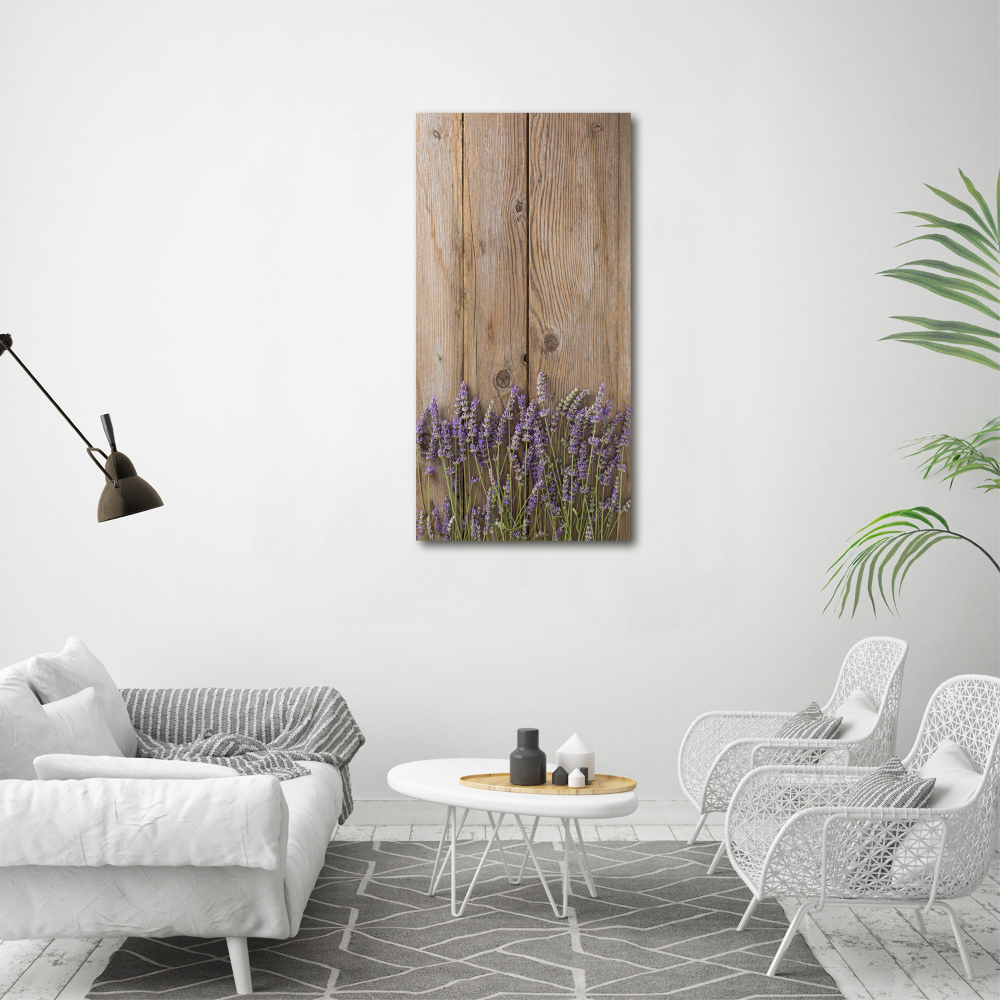 Tableau sur toile Lavande sur bois