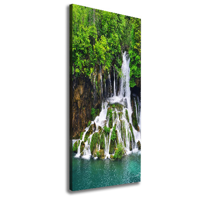 Tableau toile imprimée Cascade dans la forêt