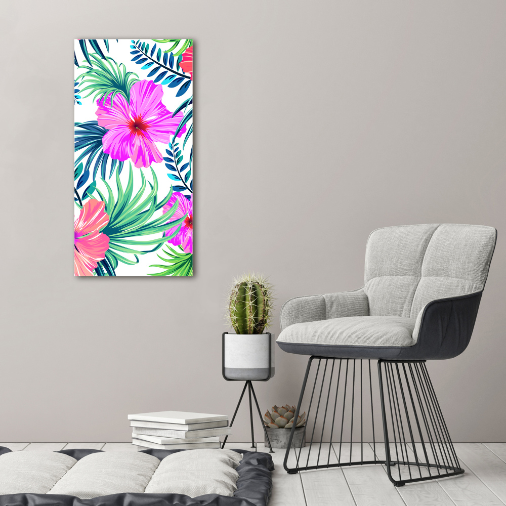 Tableau sur toile Fleurs hawaïennes