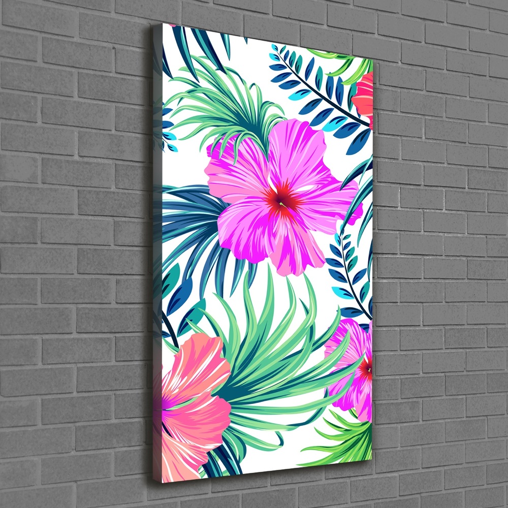 Tableau sur toile Fleurs hawaïennes