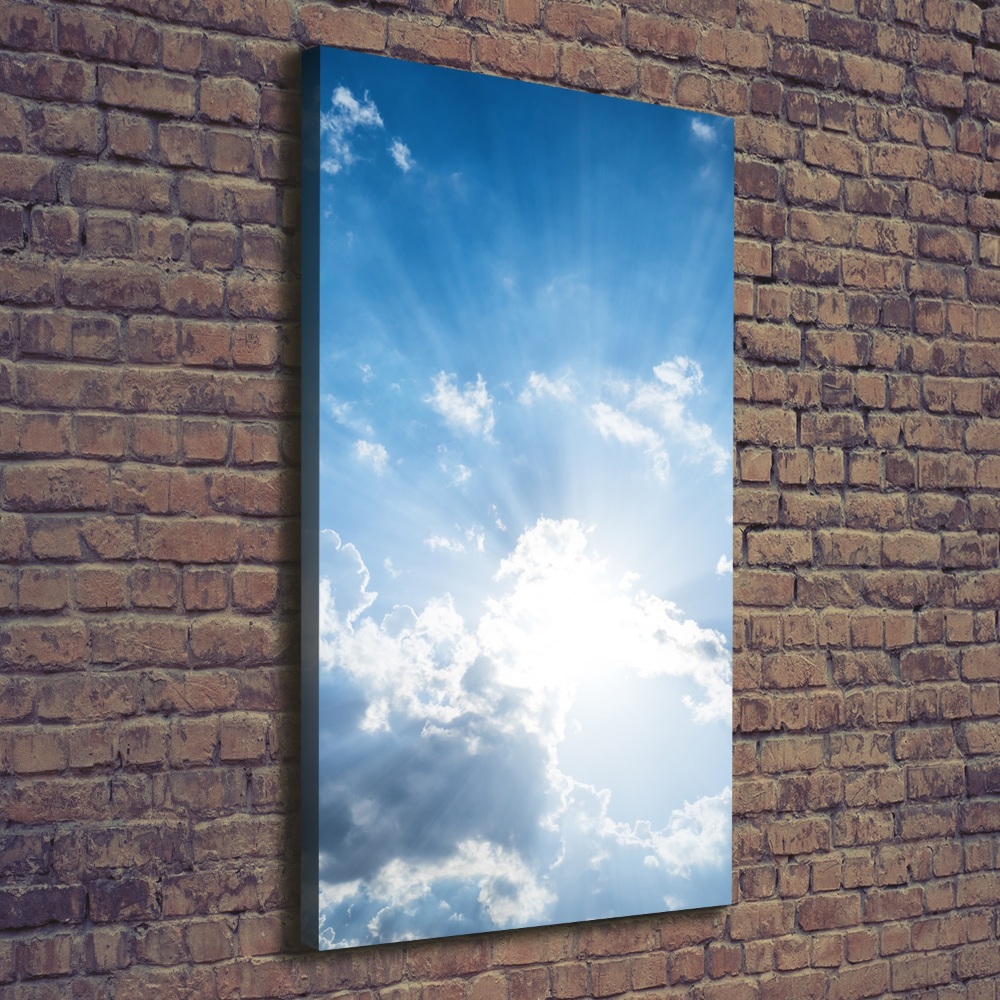 Tableau toile imprimée Nuages dans le ciel soleil