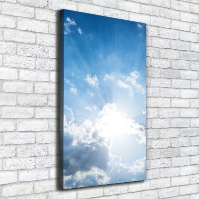 Tableau toile imprimée Nuages dans le ciel soleil