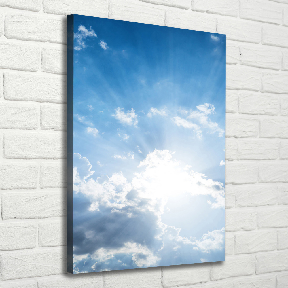 Tableau toile imprimée Nuages dans le ciel soleil