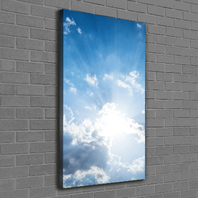 Tableau toile imprimée Nuages dans le ciel soleil