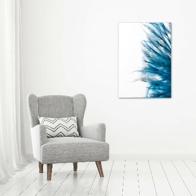 Tableau sur toile Plumes bleues