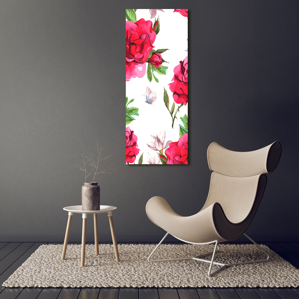 Tableau mural sur toile Roses rouges