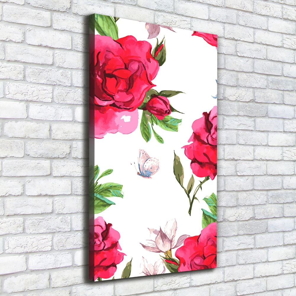 Tableau mural sur toile Roses rouges