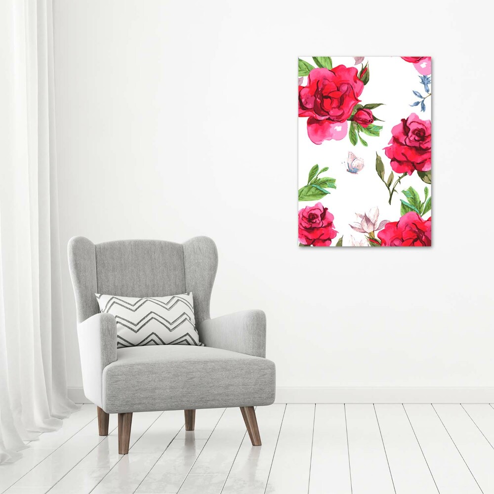 Tableau mural sur toile Roses rouges