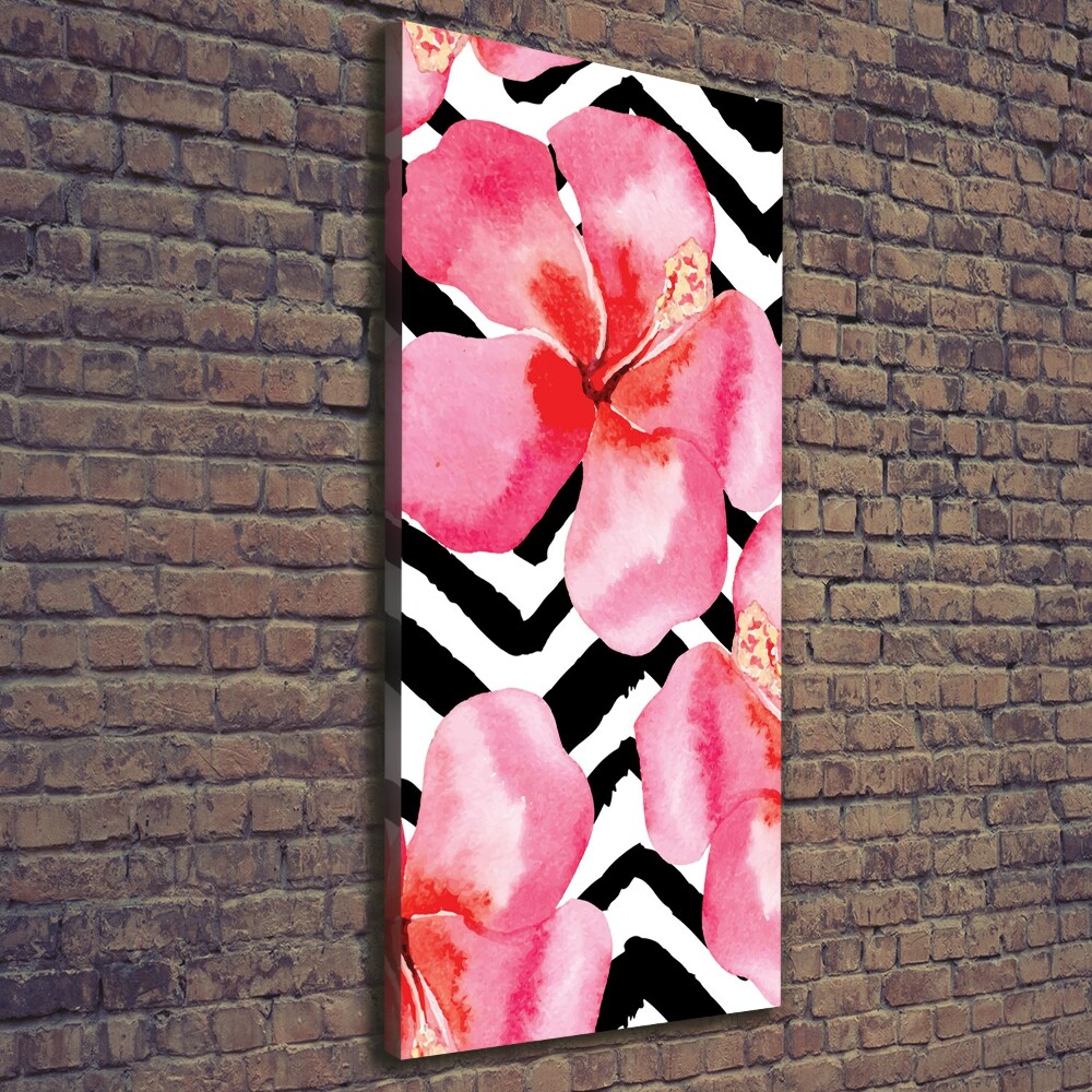 Tableau photo sur toile Fleurs hawaïennes illusion