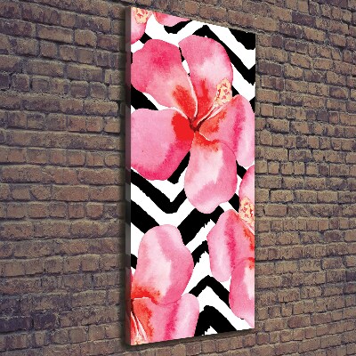 Tableau photo sur toile Fleurs hawaïennes illusion