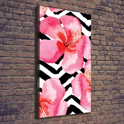 Tableau photo sur toile Fleurs hawaïennes illusion