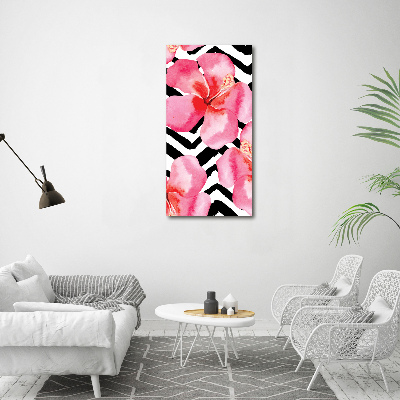 Tableau photo sur toile Fleurs hawaïennes illusion