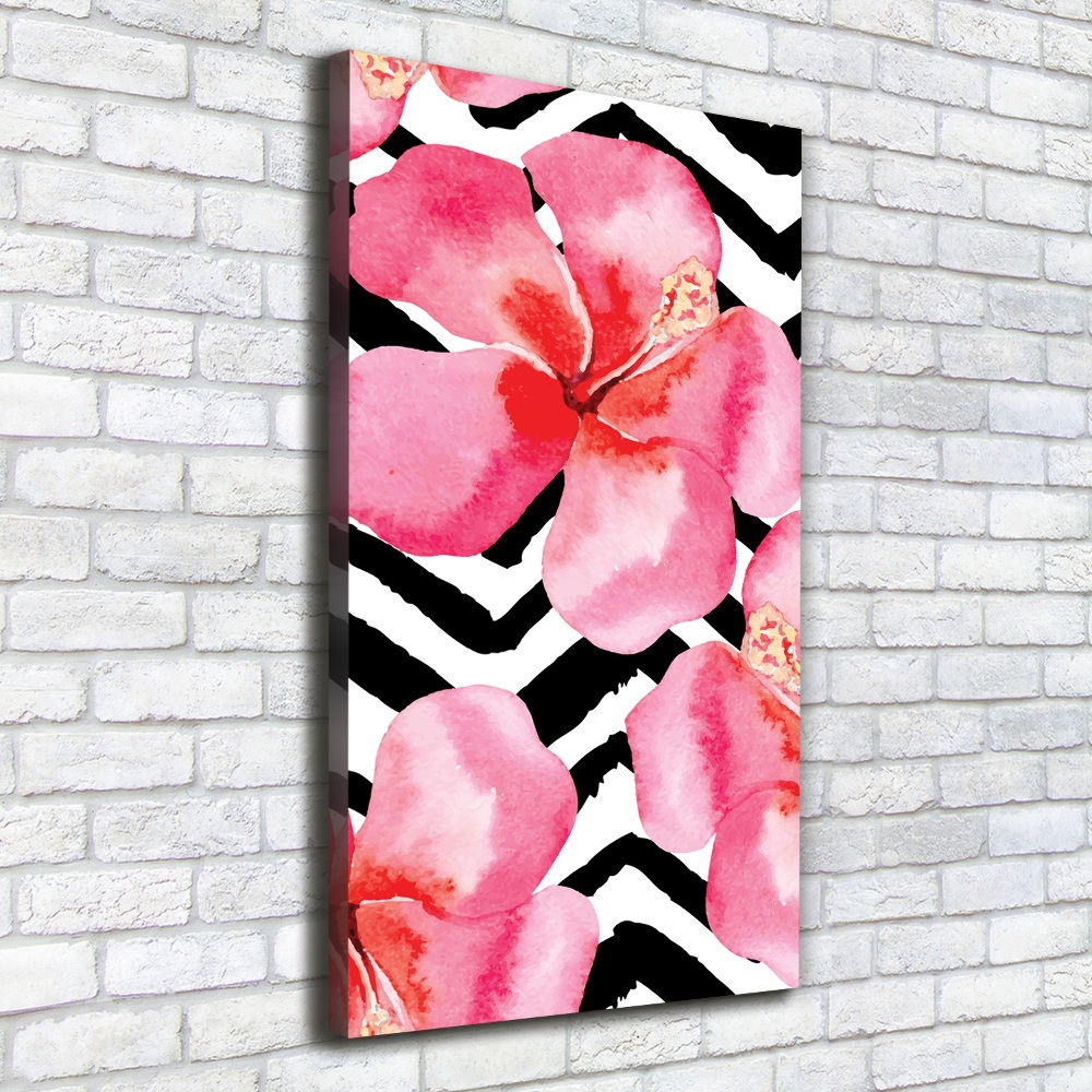 Tableau photo sur toile Fleurs hawaïennes illusion