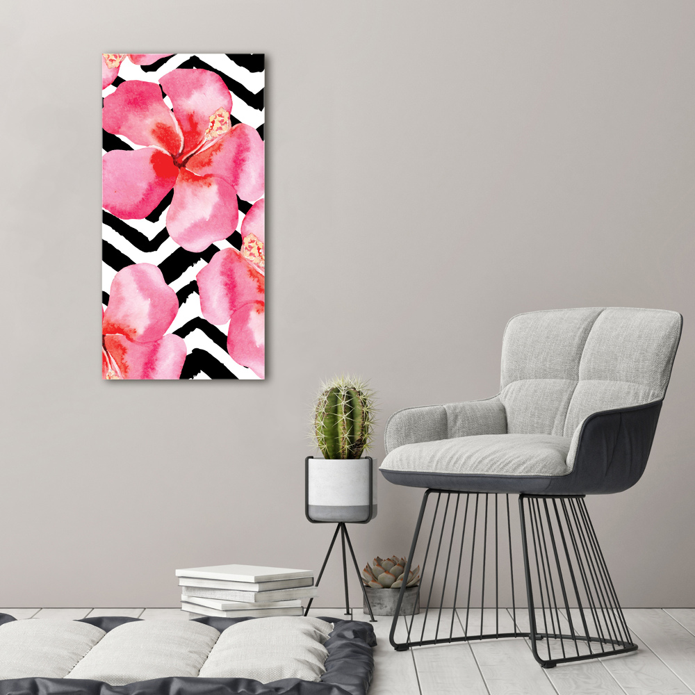 Tableau photo sur toile Fleurs hawaïennes illusion