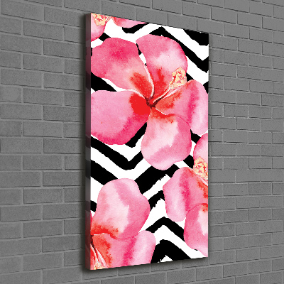 Tableau photo sur toile Fleurs hawaïennes illusion