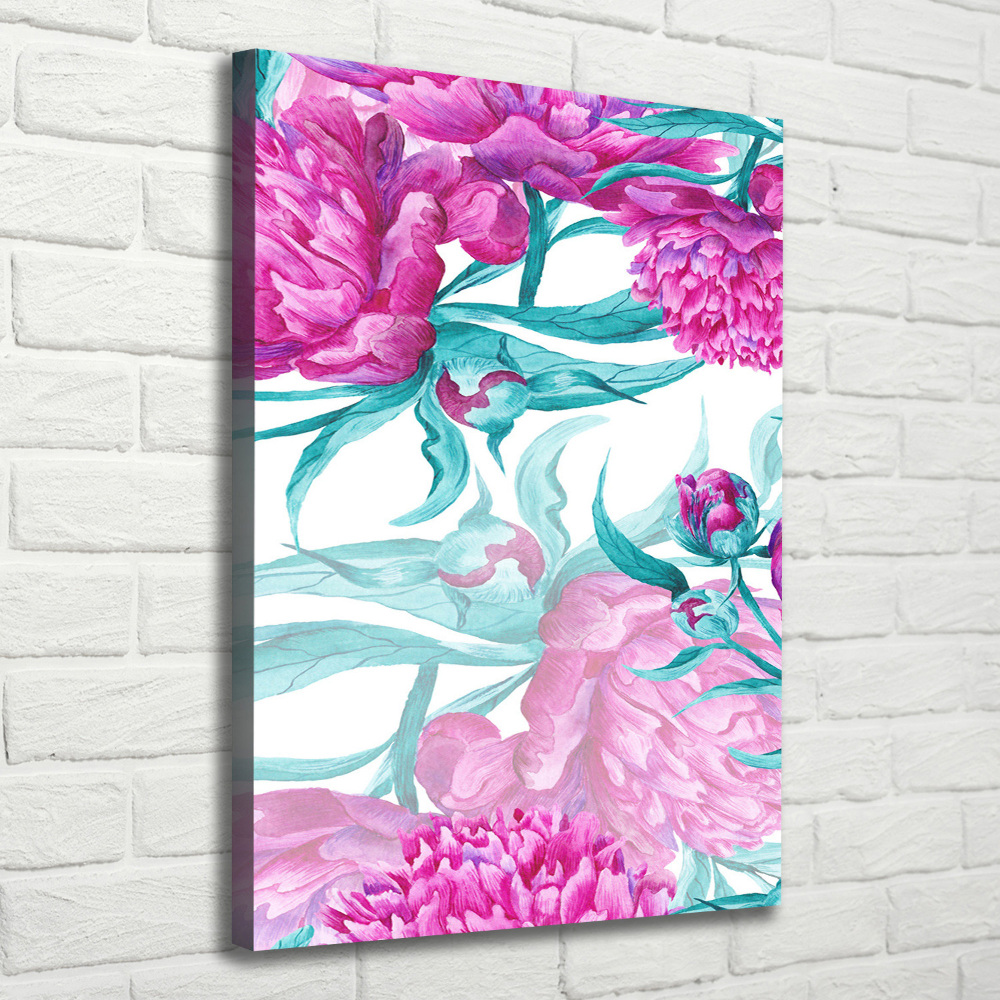 Tableau toile imprimée Pivoines fleurs