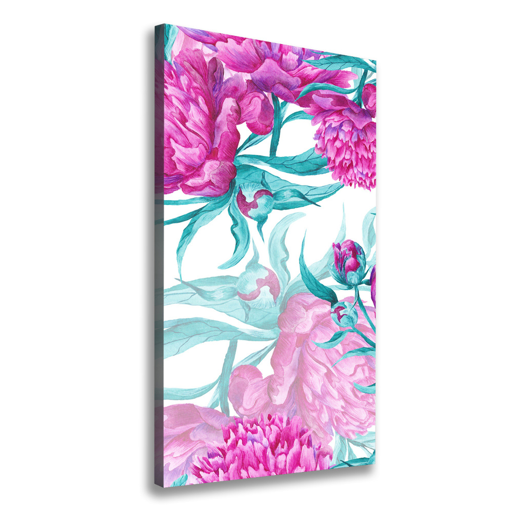 Tableau toile imprimée Pivoines fleurs