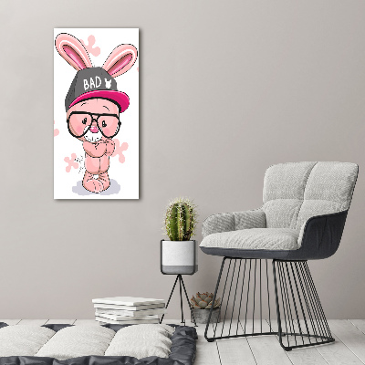 Tableau photo sur toile Lapin dans un chapeau