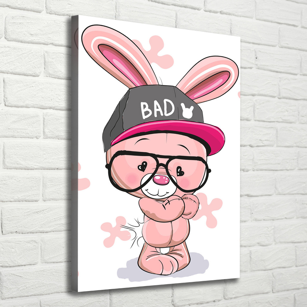 Tableau photo sur toile Lapin dans un chapeau