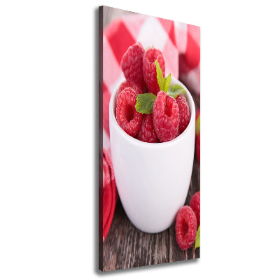 Tableau photo sur toile Framboises en coupe