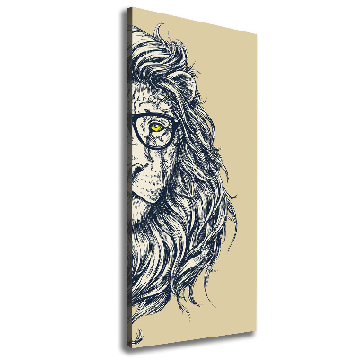 Tableau toile imprimée Lion hippie