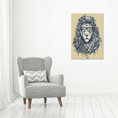 Tableau toile imprimée Lion hippie