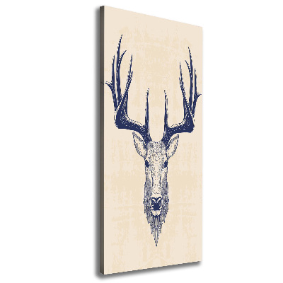 Tableau toile imprimée Tête de cerf